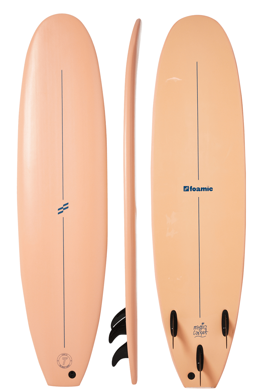 Foamie 7 foot soft surfboard coral