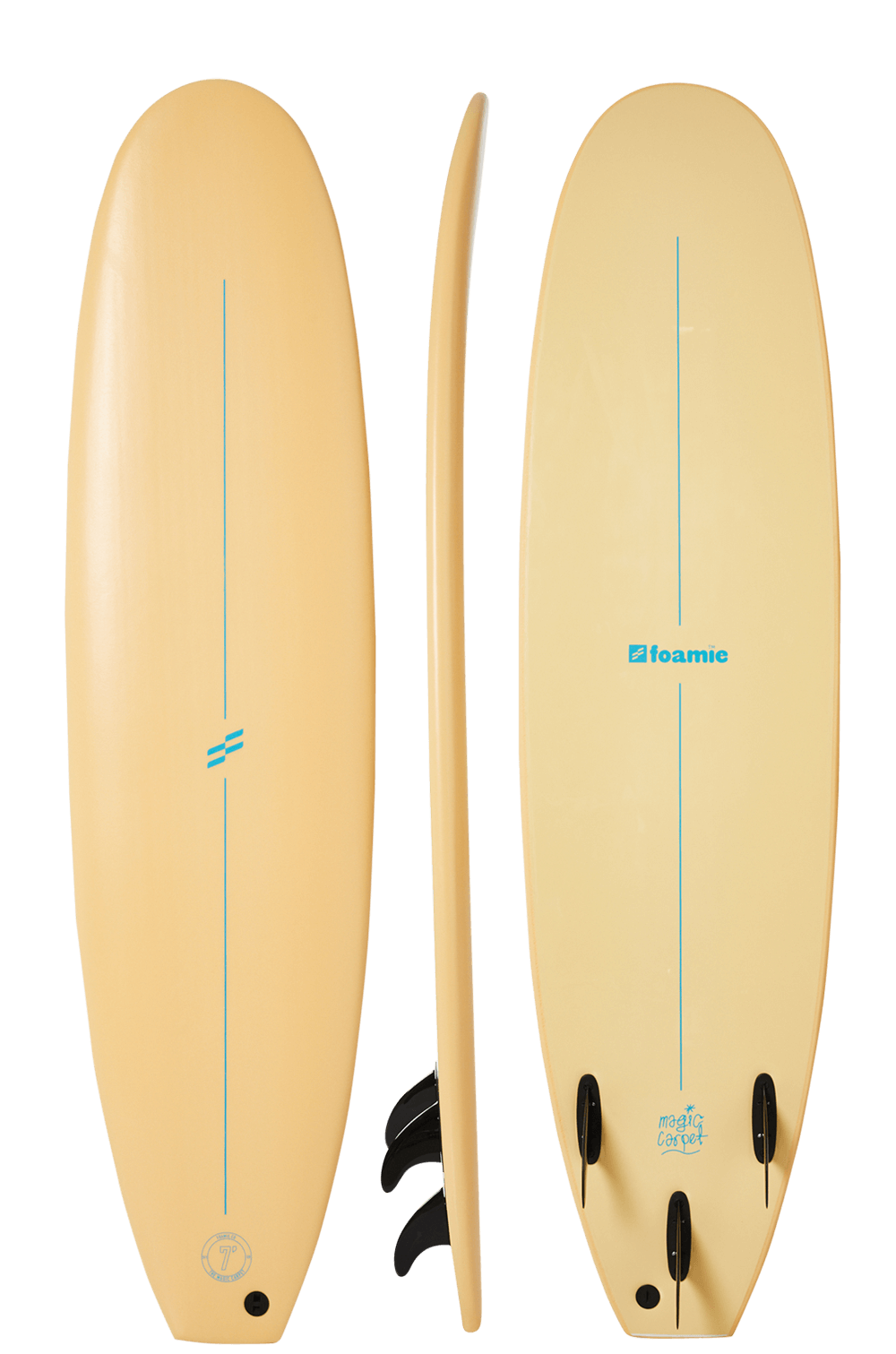 Foamie 7 foot soft surfboard sand