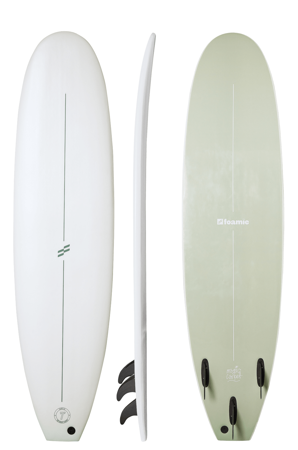 Foamie 7 foot soft surfboard white