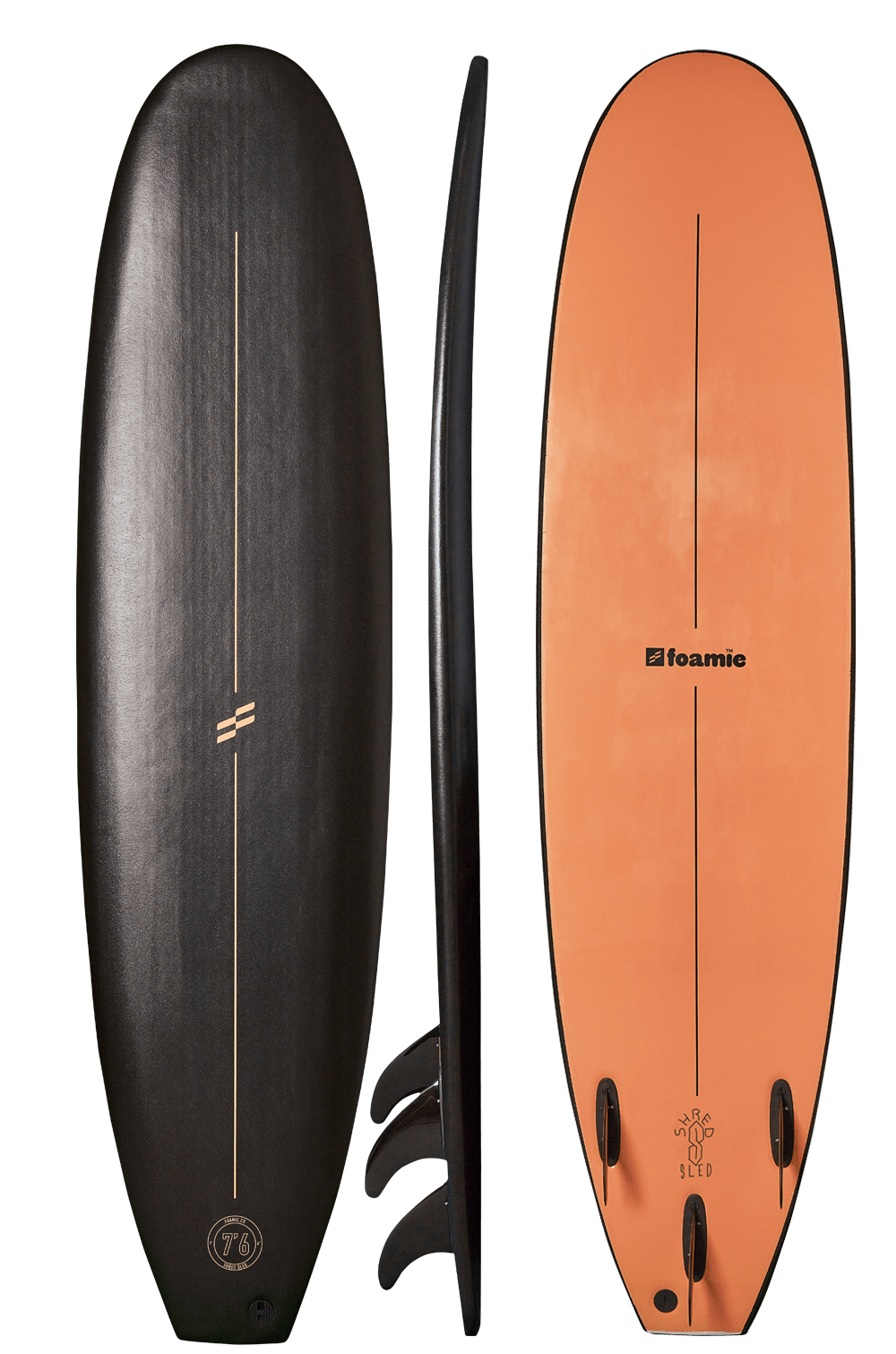 Foamie 7 foot 6 soft surfboard black