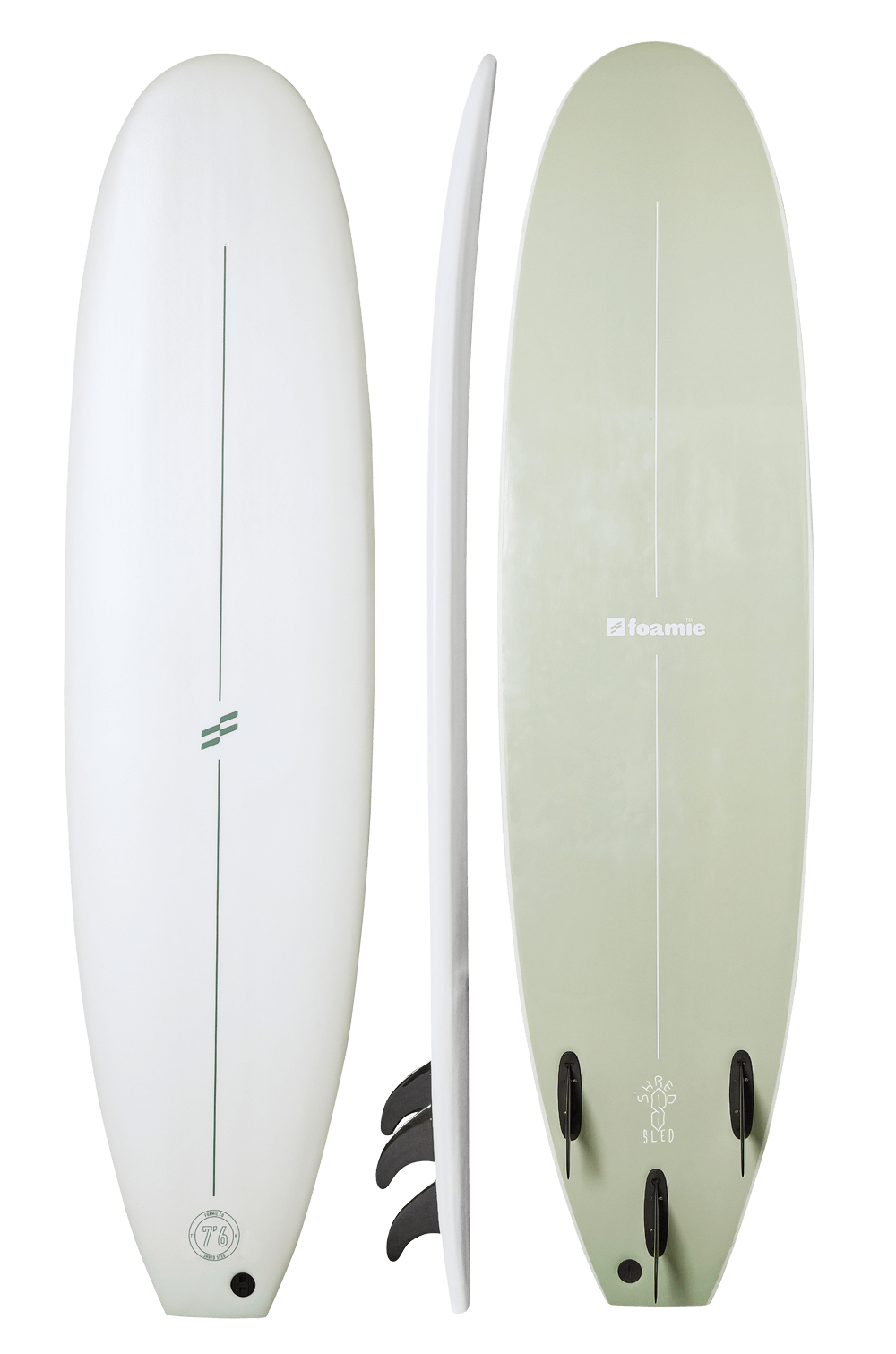 Foamie 7 foot 6 soft surfboard white