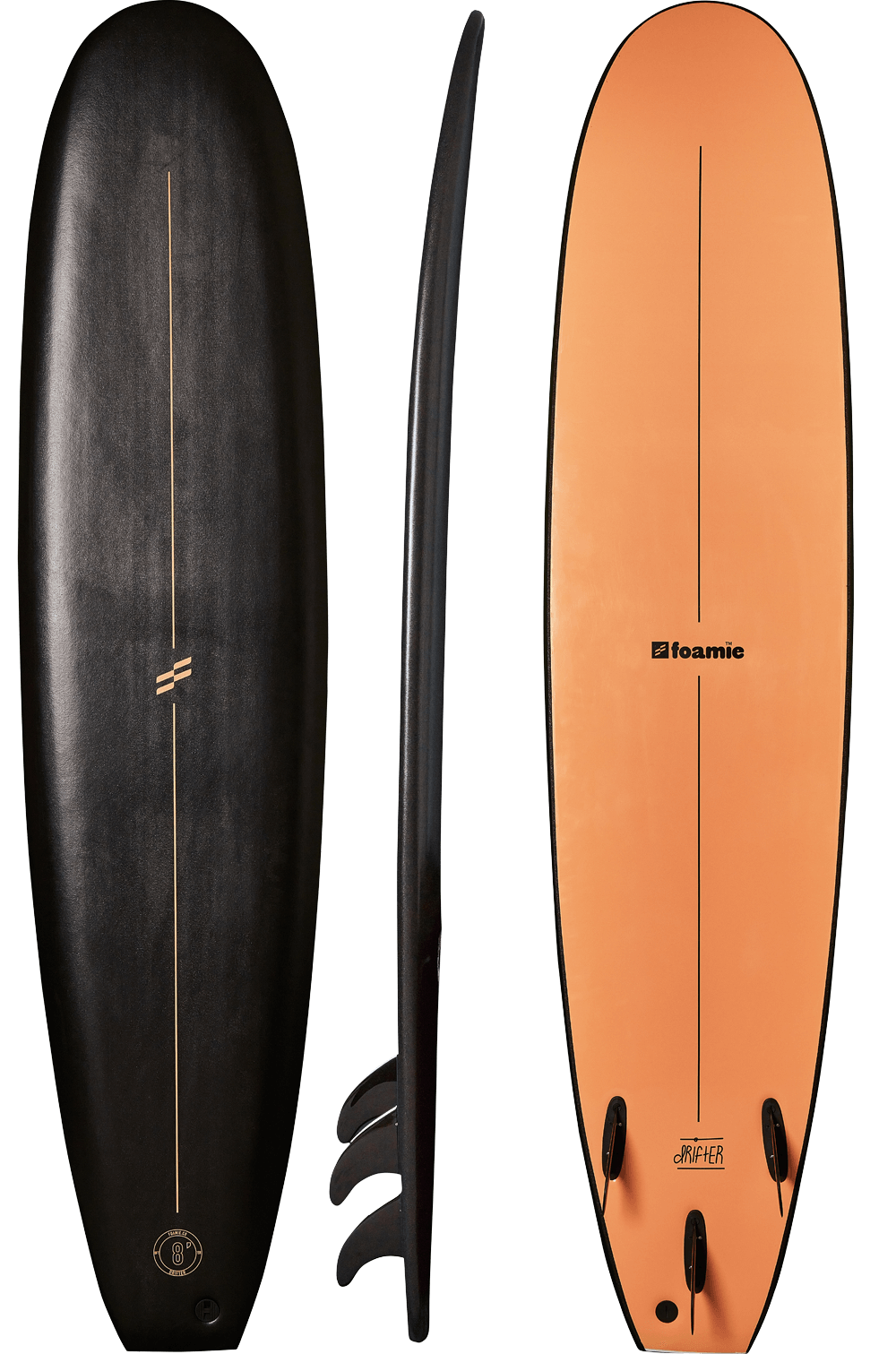 Foamie 8 foot soft surfboard black