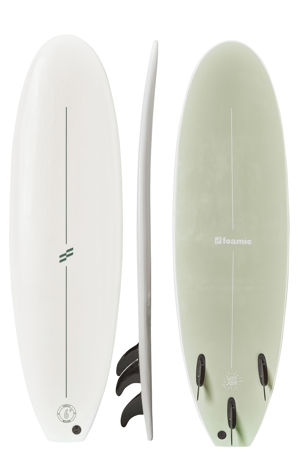 Foamie 6 foot soft surfboard white